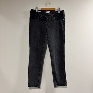 Madewell Black Straight Leg maternity perfect vintage straight Jeans